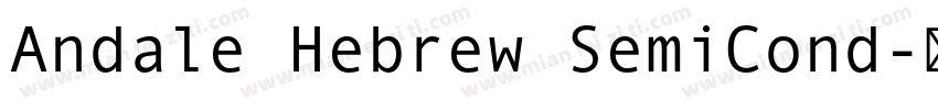 Andale Hebrew SemiCond字体转换